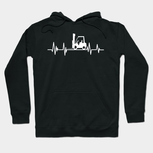 heartbeat Forklift Operator Birthday forklifter lover Hoodie by mezy